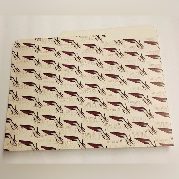 New 8 Matching Files “Glamour” High Heel Shoes” Brown and Cream Folders - Picture 6 of 16